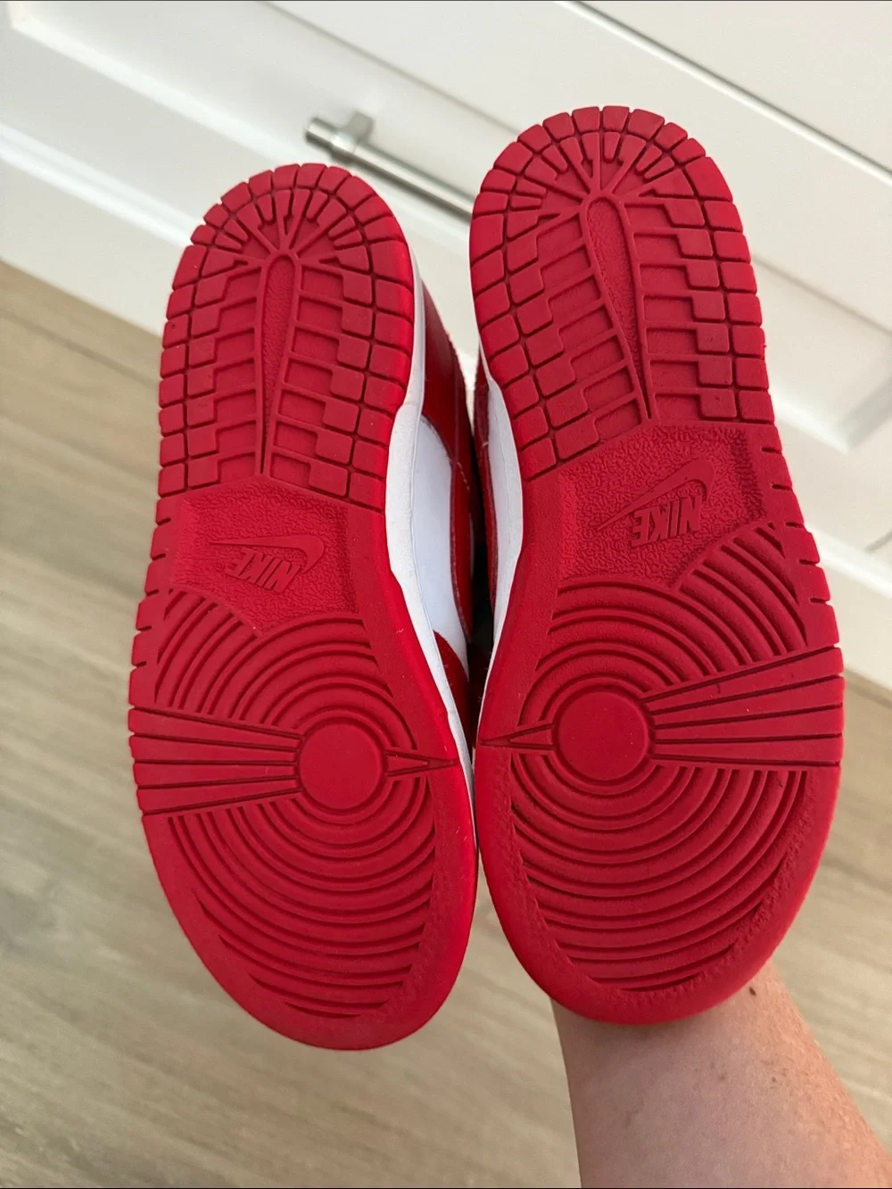 Nike Dunks Kids Red and White Low-Top Sneakers